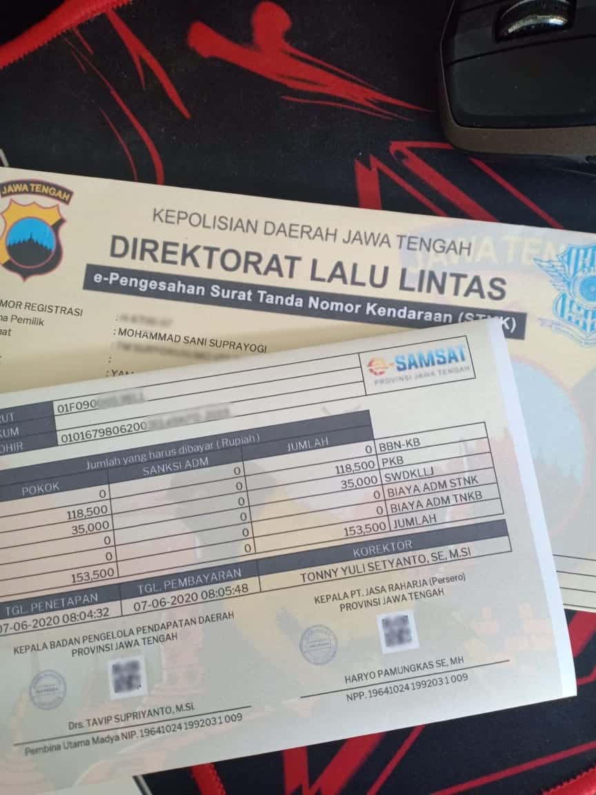 Perpanjangan STNK Menggunakan SAKPOLE e-SAMSAT Jawa Tengah 1 Perpanjangan STNK Menggunakan SAKPOLE e-SAMSAT Jawa Tengah